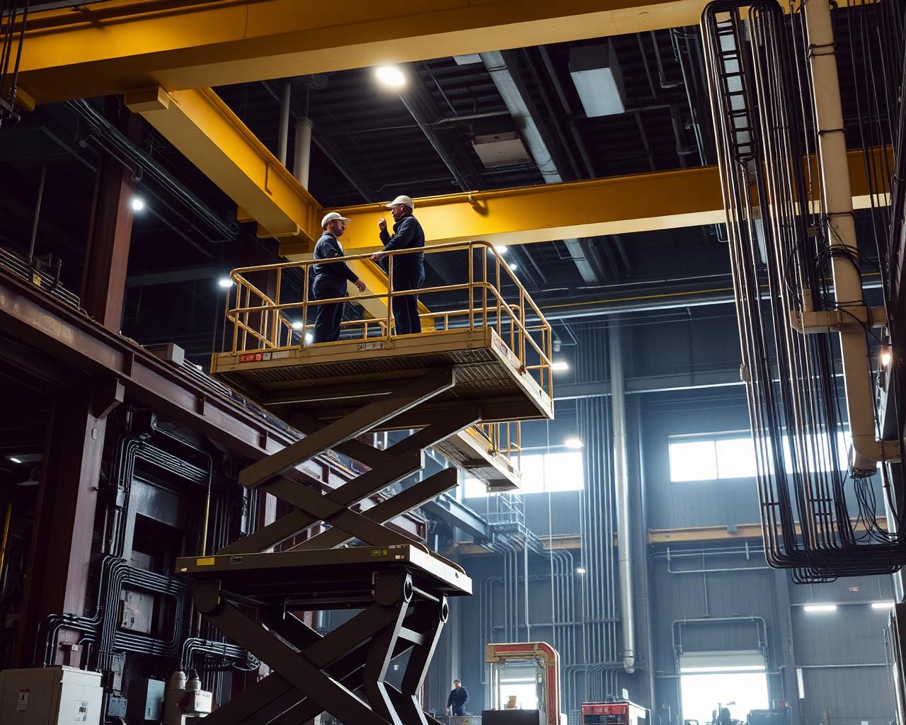 Plataforma e equipamentos para montagem industrial